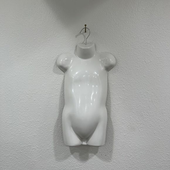 Mannequin Childrens White Torso Kids Hanging Dress Form Hollow Back Hard Plastic - Picture 9 of 9
